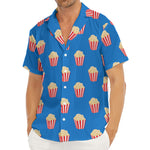 Popcorn Box Pattern Print Men's Deep V-Neck Shirt