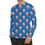 Popcorn Box Pattern Print Men's Long Sleeve Rash Guard
