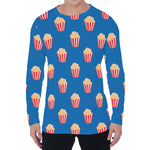 Popcorn Box Pattern Print Men's Long Sleeve T-Shirt