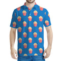 Popcorn Box Pattern Print Men's Polo Shirt