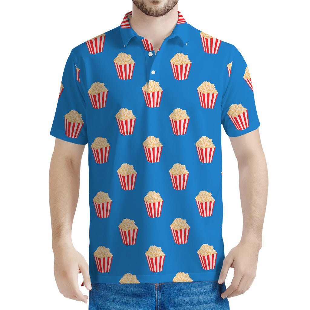 Popcorn Box Pattern Print Men's Polo Shirt