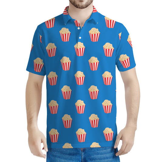 Popcorn Box Pattern Print Men's Polo Shirt