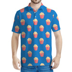 Popcorn Box Pattern Print Men's Polo Shirt