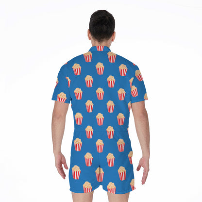 Popcorn Box Pattern Print Men's Rompers