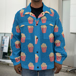 Popcorn Box Pattern Print Men's Shirt Jacket