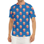 Popcorn Box Pattern Print Men's Short Sleeve Rash Guard