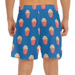 Popcorn Box Pattern Print Men's Split Running Shorts