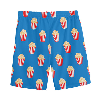 Popcorn Box Pattern Print Men's Sports Shorts