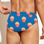 Popcorn Box Pattern Print Men's Swim Briefs