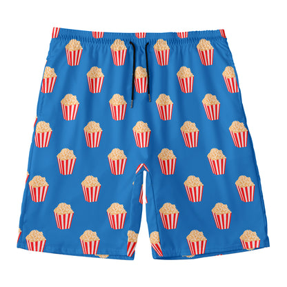 Popcorn Box Pattern Print Men's Swim Trunks