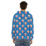 Popcorn Box Pattern Print Men's Velvet Pullover Hoodie