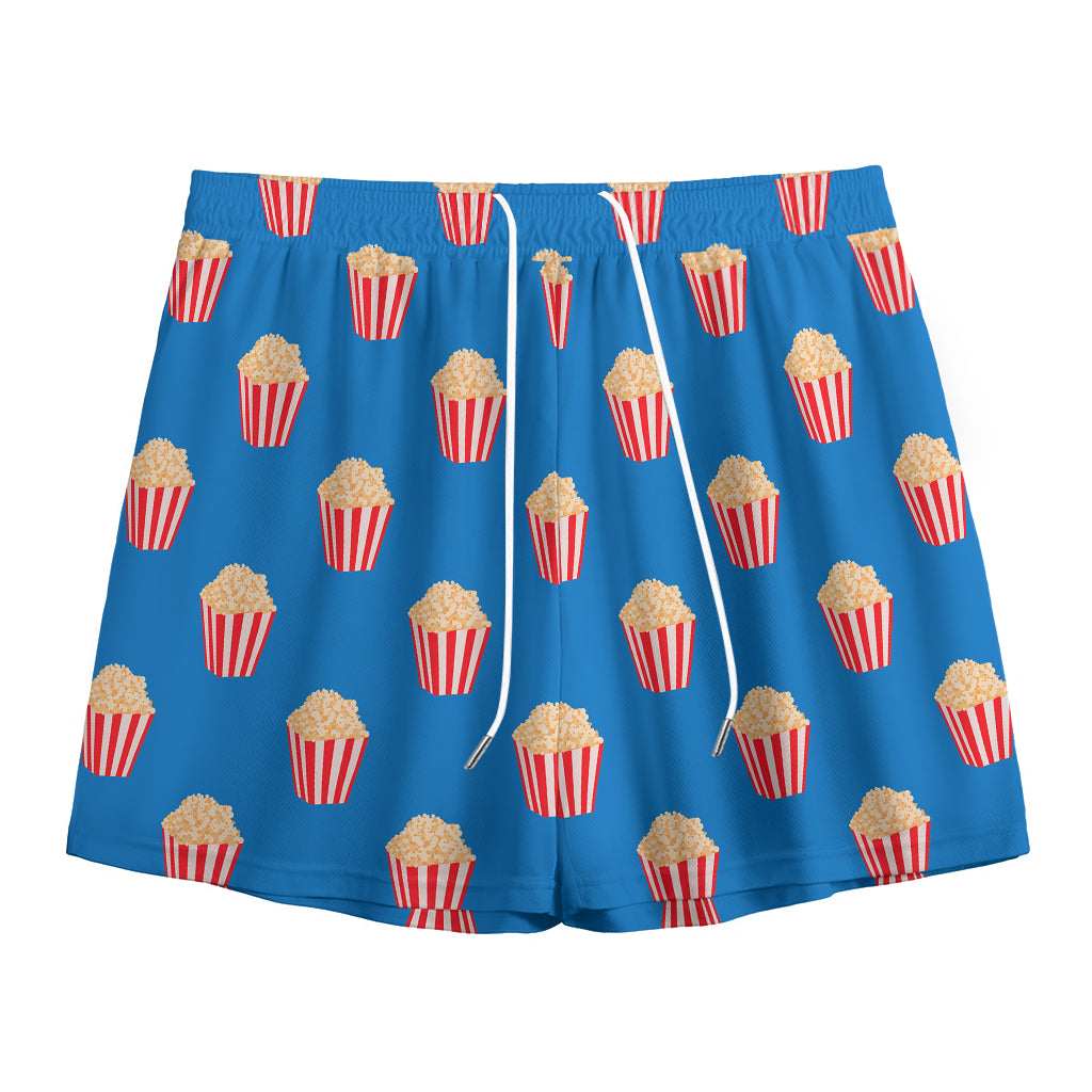 Popcorn Box Pattern Print Mesh Shorts
