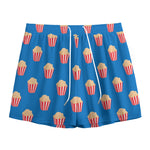 Popcorn Box Pattern Print Mesh Shorts