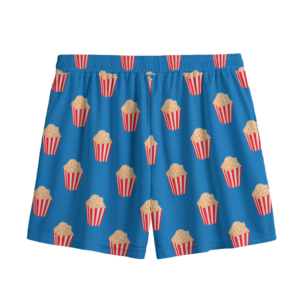 Popcorn Box Pattern Print Mesh Shorts