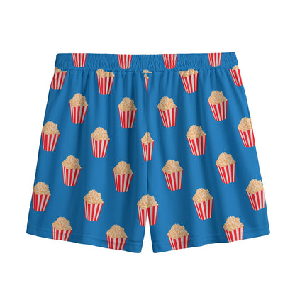 Popcorn Box Pattern Print Mesh Shorts