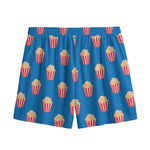 Popcorn Box Pattern Print Mesh Shorts