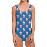 Popcorn Box Pattern Print One Piece Swimsuit
