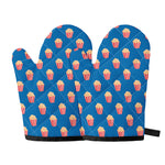 Popcorn Box Pattern Print Oven Mitts