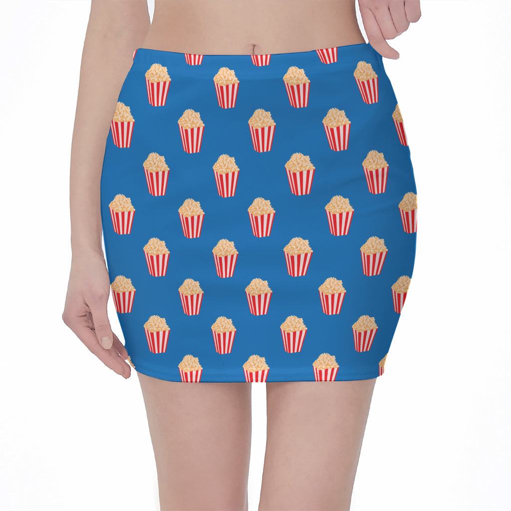 Popcorn Box Pattern Print Pencil Mini Skirt