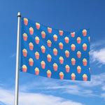 Popcorn Box Pattern Print Polyester Flag