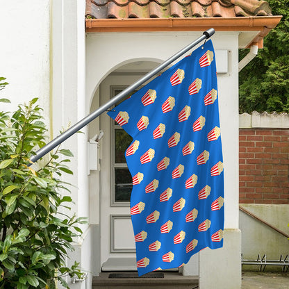 Popcorn Box Pattern Print Polyester Flag