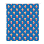 Popcorn Box Pattern Print Polyester Shower Curtain