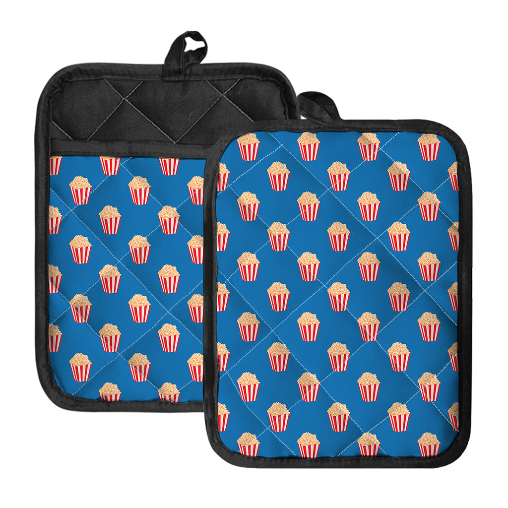 Popcorn Box Pattern Print Pot Holders With Pocket