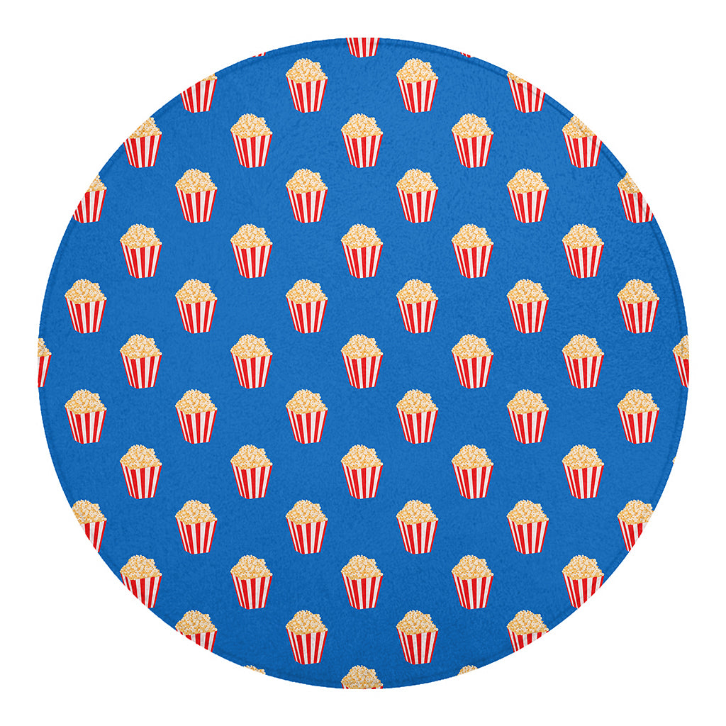 Popcorn Box Pattern Print Round Blanket