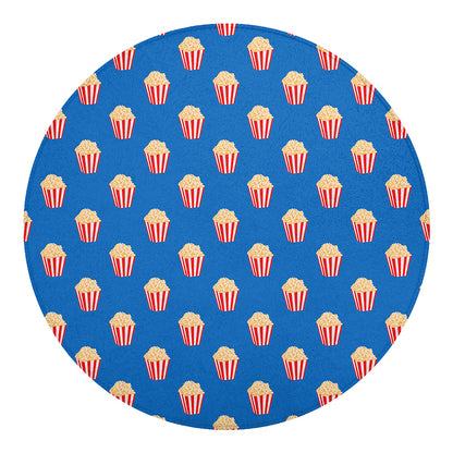 Popcorn Box Pattern Print Round Blanket