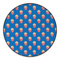 Popcorn Box Pattern Print Round Floor Mat