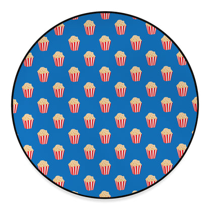 Popcorn Box Pattern Print Round Floor Mat
