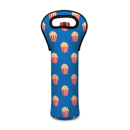 Popcorn Box Pattern Print Single Neoprene Wine Tote