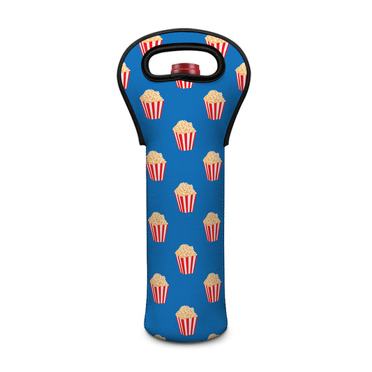 Popcorn Box Pattern Print Single Neoprene Wine Tote