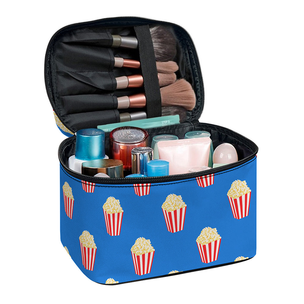 Popcorn Box Pattern Print Travel Makeup Bag
