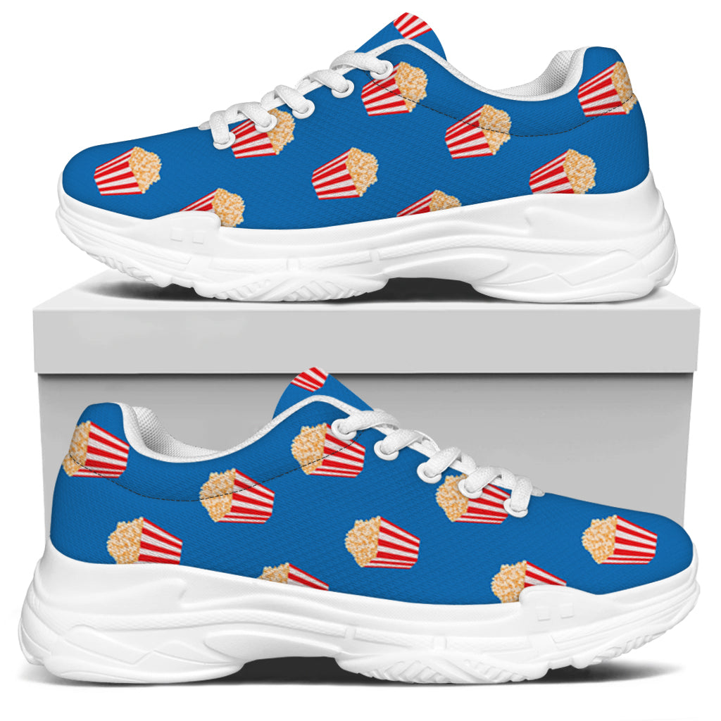 Popcorn Box Pattern Print White Chunky Shoes