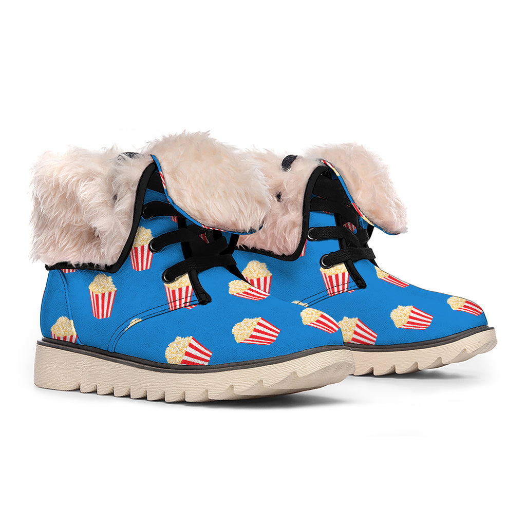 Popcorn Box Pattern Print Winter Boots