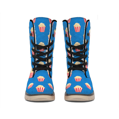 Popcorn Box Pattern Print Winter Boots