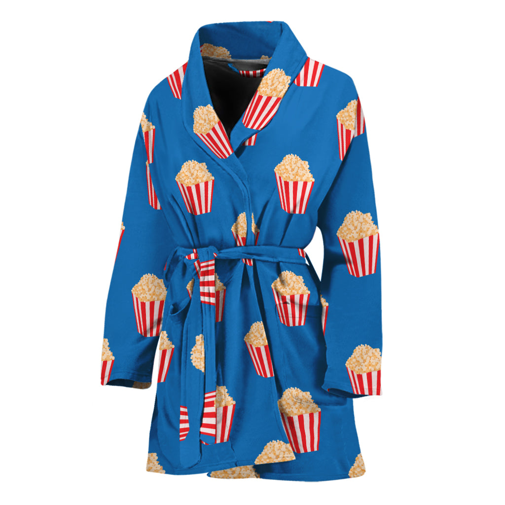 Popcorn Box Pattern Print Women's Bathrobe