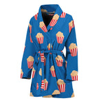 Popcorn Box Pattern Print Women's Bathrobe