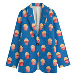 Popcorn Box Pattern Print Women's Blazer