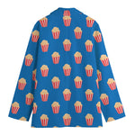 Popcorn Box Pattern Print Women's Blazer