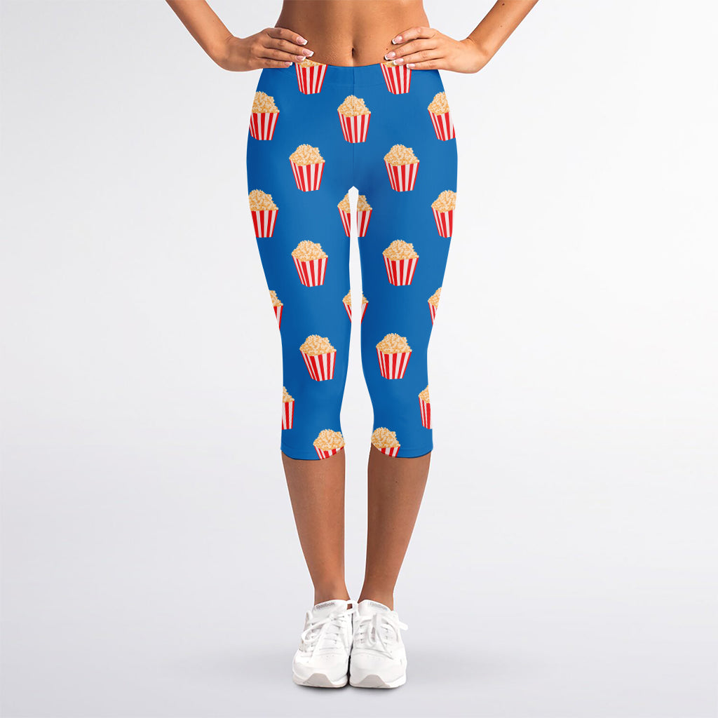 Popcorn Box Pattern Print Women's Capri Leggings