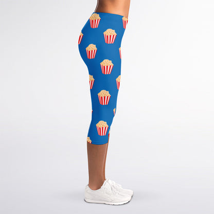 Popcorn Box Pattern Print Women's Capri Leggings