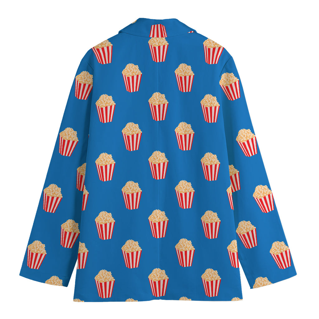 Popcorn Box Pattern Print Women's Cotton Blazer