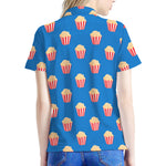 Popcorn Box Pattern Print Women's Polo Shirt