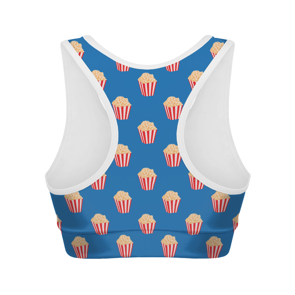 Popcorn Box Pattern Print Women's Sports Bra