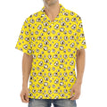 Popcorn Pattern Print Aloha Shirt