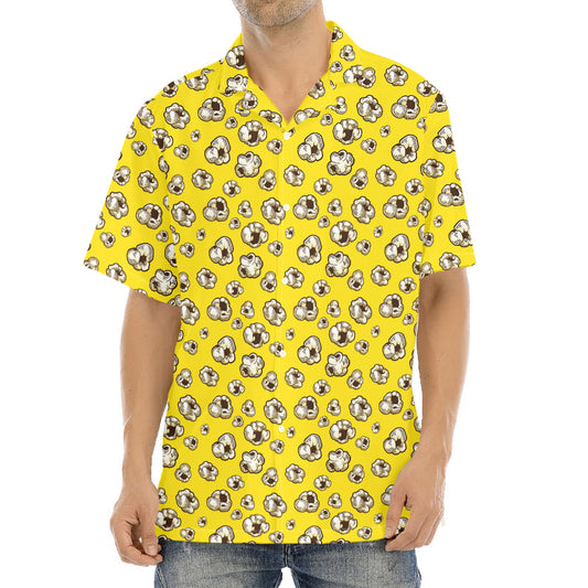 Popcorn Pattern Print Aloha Shirt