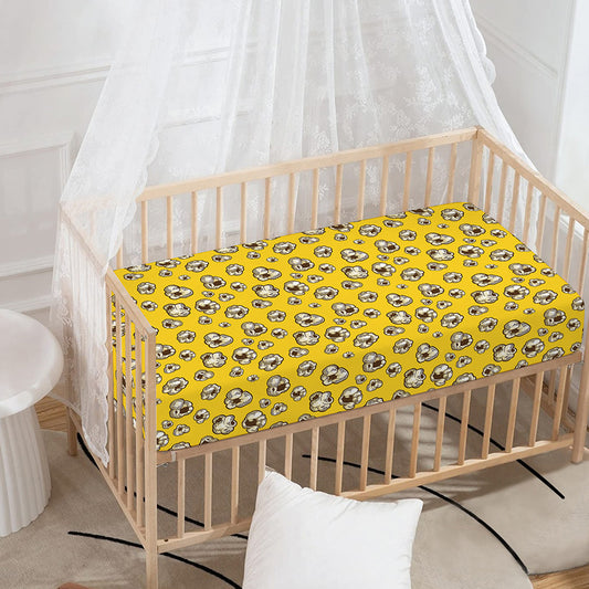 Popcorn Pattern Print Baby Crib Sheet