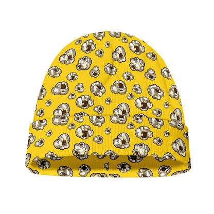 Popcorn Pattern Print Beanie